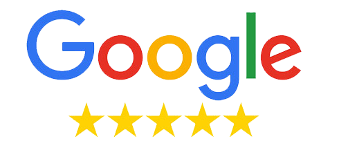 Google logo with five stars