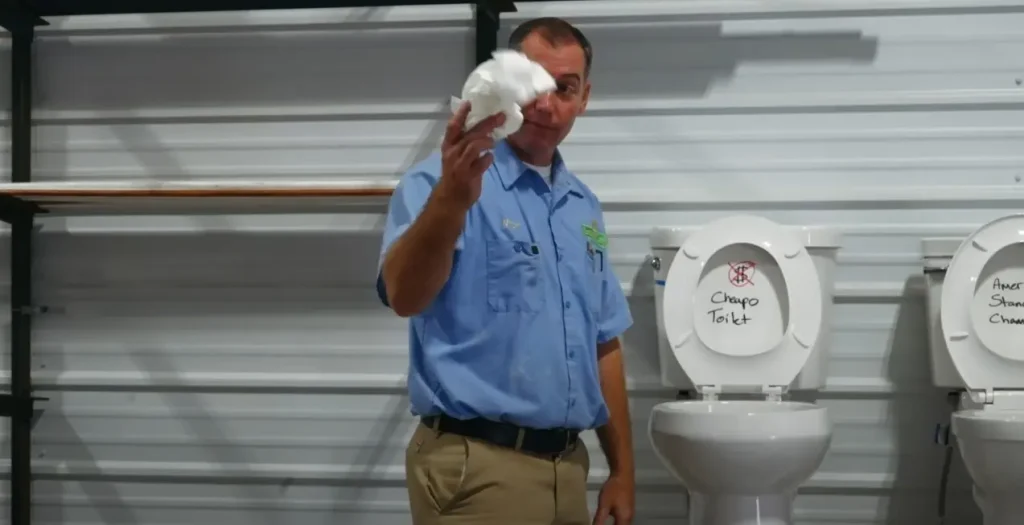 Toilet Paper Flush Test