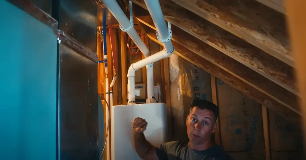 Connect Water pipe to the tankless water heater