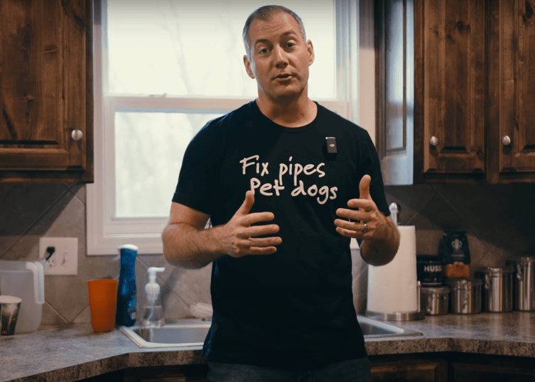 A man standing in the kitchen